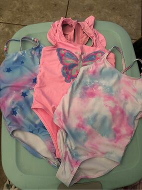Three Girls One-Piece Swimsuits - Cute Kids Swimwear and swim cover